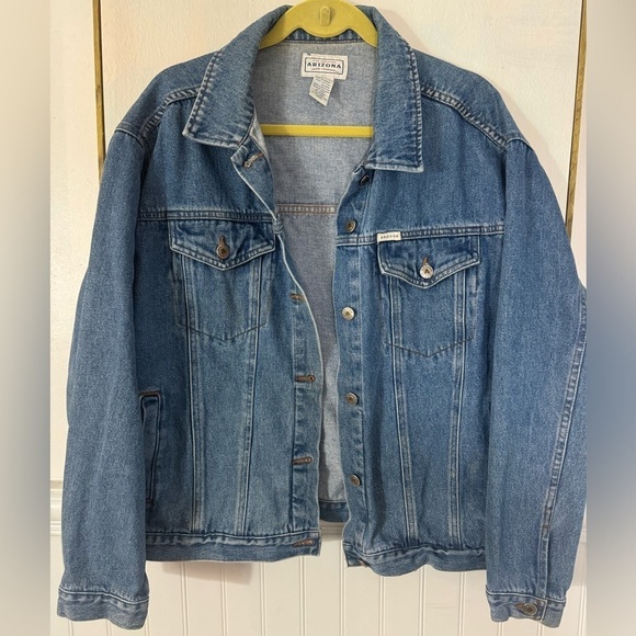 VINTAGE Arizona Jean Jacket Oversized Medium Wash Size Large